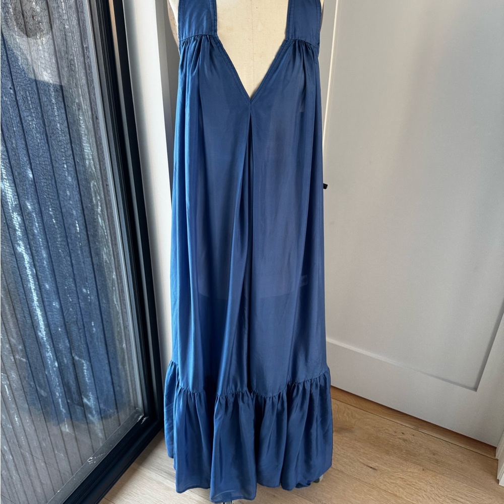 Chic Blue Maxi Dress Size S/M